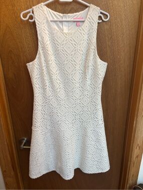 Lilly Pulitzer White Sleeveless Lace Fit & Flare Mini Dress